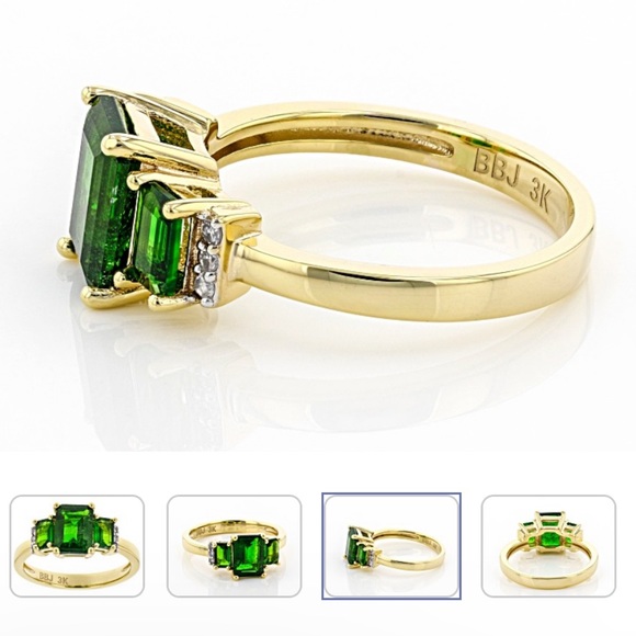 Green Chrome Diopside 3k Gold Ring 1.69ctw - Picture 3 of 8